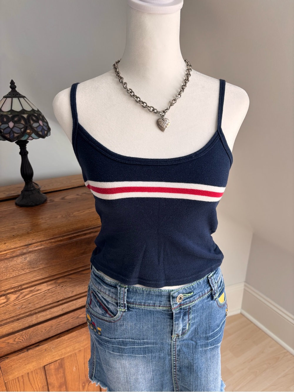 Brandy Melville J. Galt Navy Stripe Tank ❤️